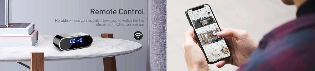 Špionážní digitální hodiny s WiFi kamerou
