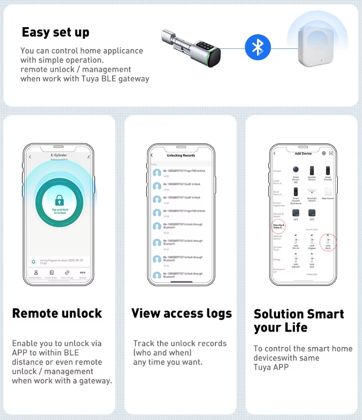 Pametna WiFi brava Tuya Smart Life Pametna brava Tuya Smart Life – upravljanje putem aplikacije